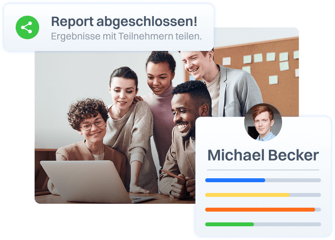 Erhalten Sie einen aussagekräftigen, handlungsorientierten Auswertungsbericht